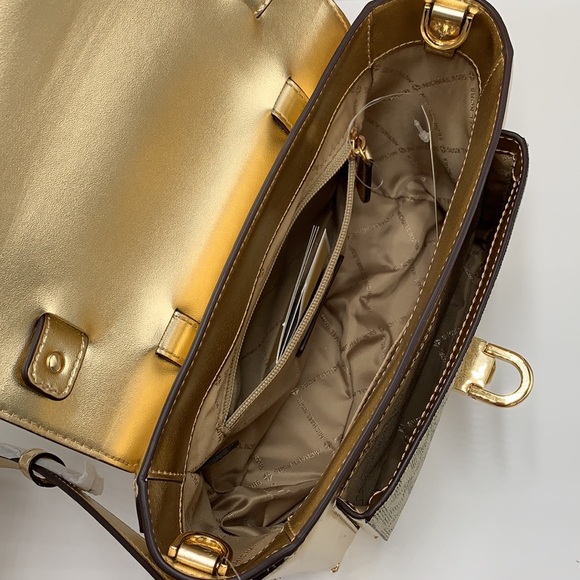 MICHAEL KORS MANHATTAN MEDIUM TOP HANDLE SCHOOL SATCHEL/ CROSSBODY PALE NWT - Picture 11 of 16